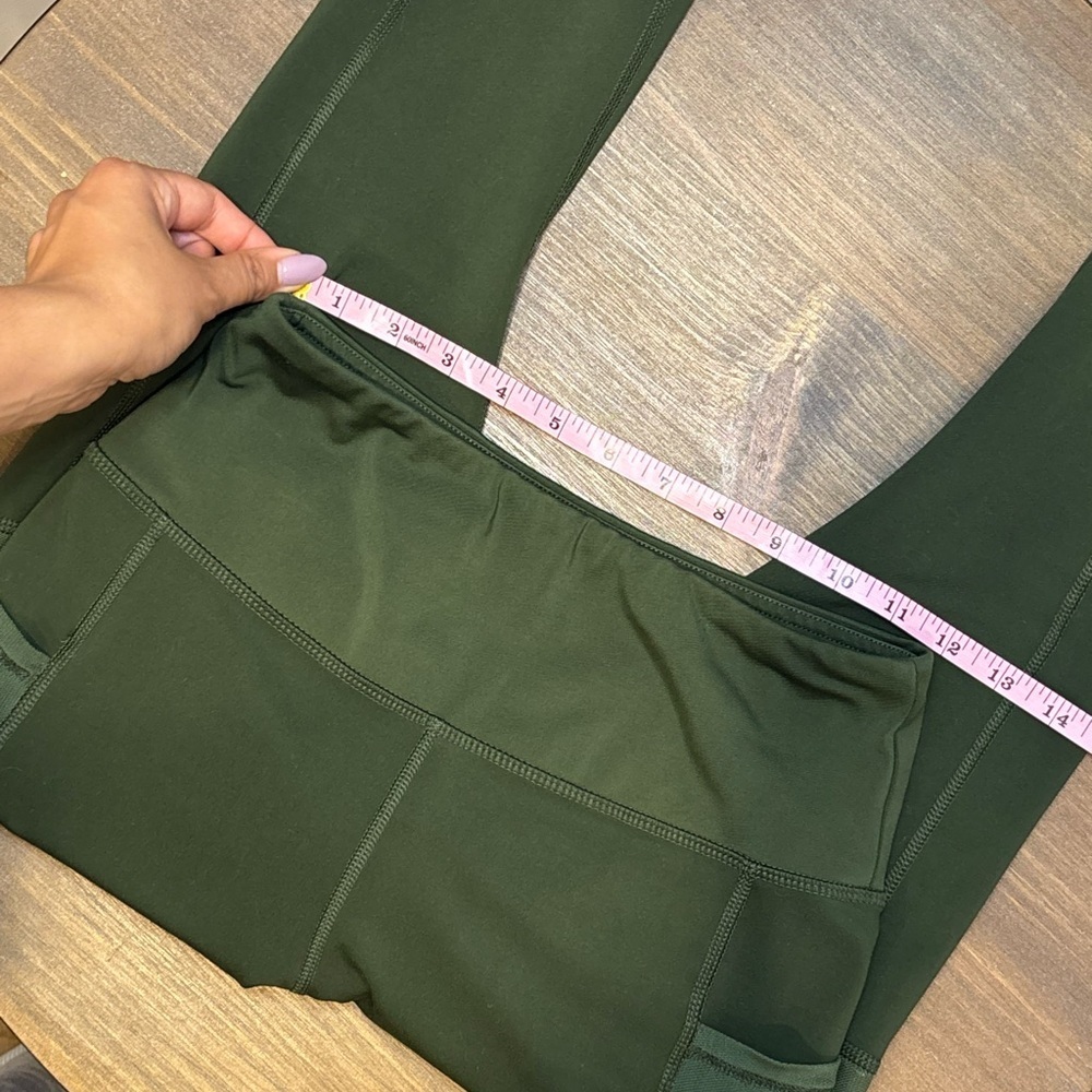 A Core Moto Green Athletic Leggings Size M - Picture 5 of 10